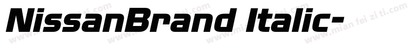 NissanBrand Italic字体转换